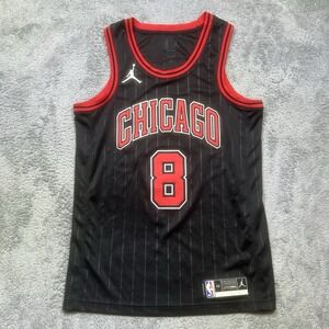 Jordan Chicago Bulls Zach Lavine #8 Jersey Mens M Black Swingman Basketball NBA